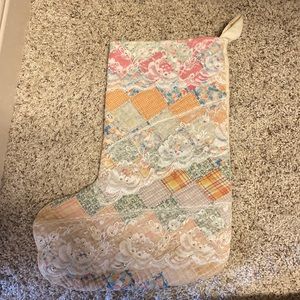 Patchwork and Lace Christmas Stocking